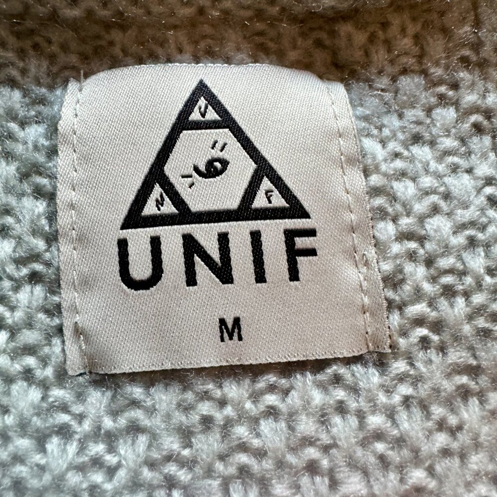 UNIF Cake Sweater Pullover Pastel Rainbow Twee Ombré Cable Knit Soft Size Medium - Picture 12 of 14